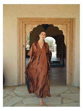 NEW* 100% Silk Tie Dye Kaftan